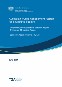 Australian public assessment for Thyroxine Sodium