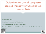 Guidelines On Use Of Long-term Opioid Therapy For Chronic Non
