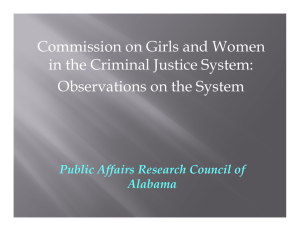 Commission on Girls and Women in the Criminal Justice System