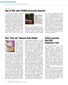 Risk of PML with TYSABRI Incorrectly Reported New “Flab Jab