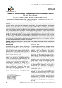 Formulation and evaluation of doxorubicin hydrochloride liposomes