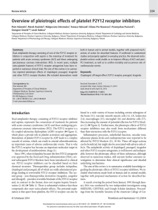 Overview ofÂ pleiotropic effects of platelet P2Y12receptor inhibitors
