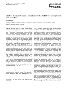 Effects of Pharmaceuticals on Aquatic Invertebrates. Part II: The