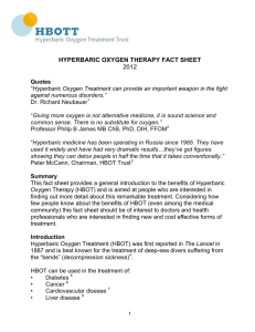 hyperbaric oxygen therapy fact sheet