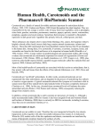 Human Health, Carotenoids and the Pharmanex® BioPhotonic