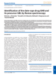 Identification of the date-rape drug GHB and its precursor GBL by
