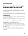 Mifepristone: Expanding Women`s Options for Early Abortion in the