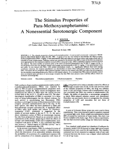 The Stimulus Properties of Para-Methoxyamphetamine