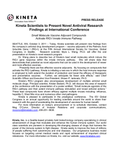 Kineta Scientists Present Novel Antiviral Research Findings at