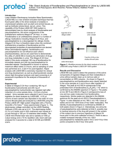 Title: Direct Analysis of Fexofenadine and Pseudoephedrine in