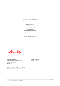 product monograph - Takeda Canada Inc.