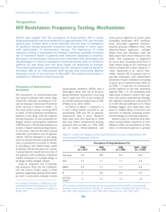 HIV Resistance: Frequency, Testing, Mechanisms - IAS-USA
