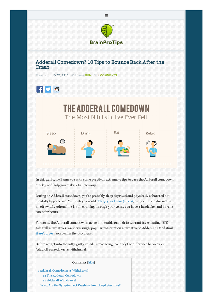 Ambien For Adderall Comedown