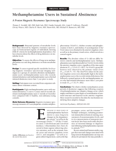 Methamphetamine Users in Sustained Abstinence