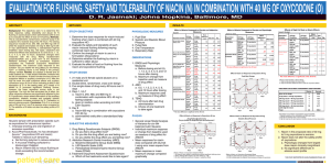 evaluation for flushing, safety and tolerability of niacin