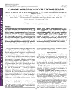 cytochrome p-450 3a4 and 2c8 are involved in zopiclone metabolism