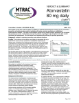Atorvastatin 80 mg daily - Centre for Medicines Optimisation