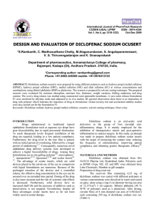 Design and Evaluation of Diclofenac Sodium Ocusert
