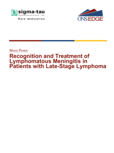 Recognition and Treatment of Lymphomatous Meningitis in Patients