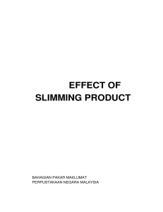 effect of slimming product - Perpustakaan Negara Malaysia