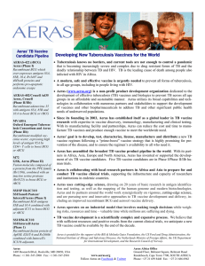 About Aeras Global TB Vaccine Foundation