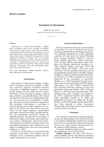 Review articles Treatment of Myoclonus