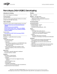 Narcolepsy (HLA-DQB1) Genotyping - Lab Test Directory