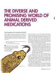 the diverse and promising world of animal derived medications