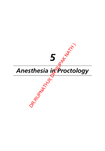 Anesthesia in Proctology
