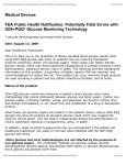 FDA Public Health Notification_ Potentially Fatal Errors with GDH