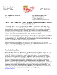 Prairie Farms Partners with Chicago White Sox to Supply Ice Cream