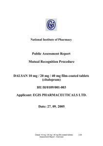 Public Assessment Report Mutual Recognition Procedure DALSAN