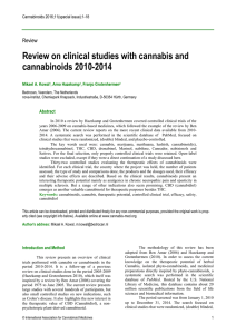 Review on clinical studies with cannabis and cannabinoids 2010-2014