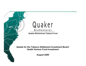 Health Venture Fund Investment August 2009