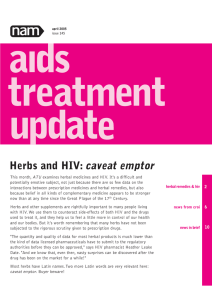 Herbs and HIV: caveat emptor