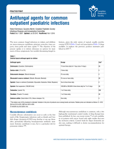 Antifungal agents for common outpatient paediatric infections