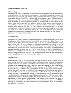 Phenylbutazone ("bute", PBZ)