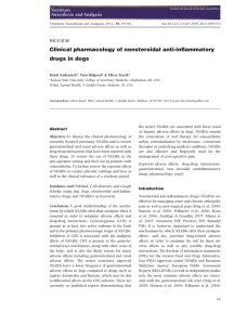 Clinical pharmacology of nonsteroidal antiinflammatory drugs in dogs