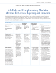 Self-Help and Complementary Medicine Methods for Cervical