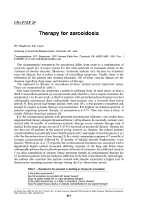 Therapy for sarcoidosis