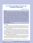 Use of Neurotransmitter Precursors for Treatment of Depression