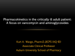 Pharmacokinetics in the critically ill adult patient: Associate Clinical Professor