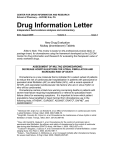 Drug Information Letter  New Drug Evaluation Multaq (dronedarone) Tablets