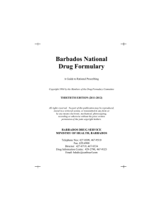 Barbados National Drug Formulary  A Guide to Rational Prescribing