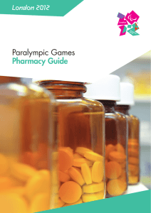 London 2012 Paralympic Games Pharmacy Guide