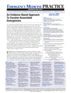 An Evidence-Based Approach To Cocaine-Associated Emergencies January 2008
