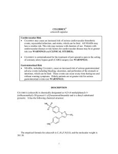 CELEBREX Cardiovascular Risk celecoxib capsules