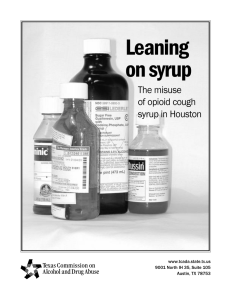 Leaning on syrup The misuse of opioid cough