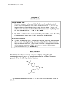 CELEBREX Cardiovascular Risk celecoxib capsules