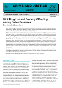 CRIME AND JUSTICE Illicit Drug Use and Property Offending among Police Detainees Bulletin